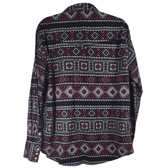 Platini Western Snap Button Long Sleeve Shirt, Size XL - Picture 3 of 10